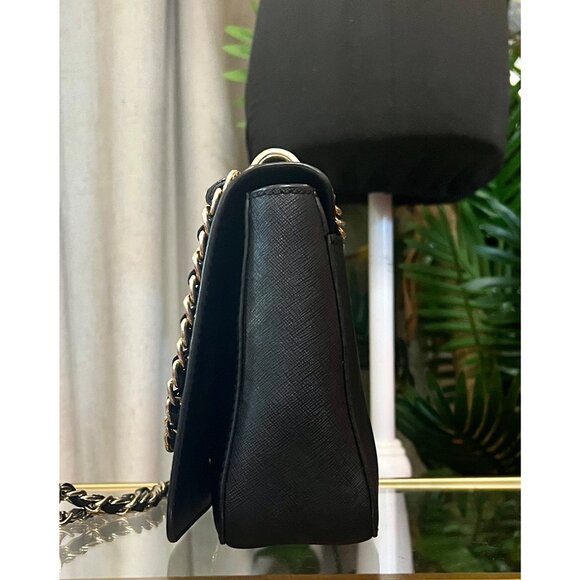 Tory Burch Black Leather Emerson Shoulder Bag/Crossbody - Picture 3 of 11